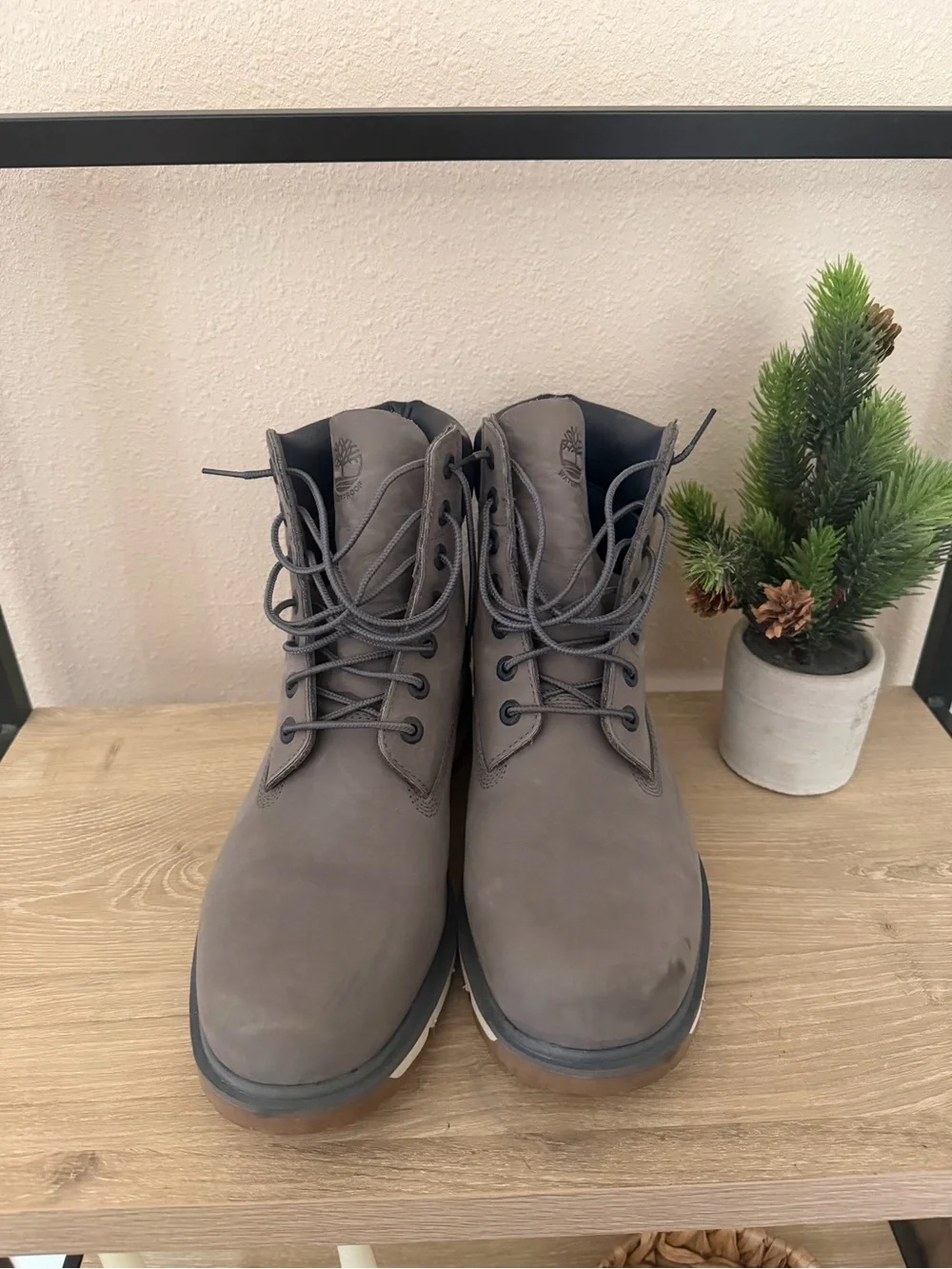 Men's Timberland Grey 6” Lace-Up Waterproof Work Boots